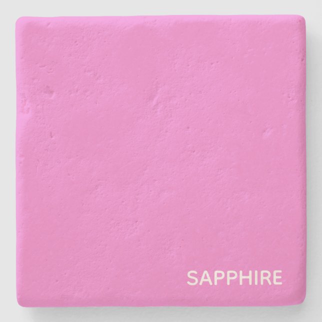 Saphir pink farbname steinuntersetzer (Vorderseite)