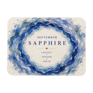 Saphir September Geburtsstein Flexi Magnet