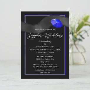 Saphirband, 45. Hochzeitstag Einladung