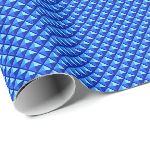 Saphirblau, Email-Look, besetzte Gitter Geschenkpapier