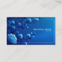 Saphirblau Floral Modern Geometrisch Elegant