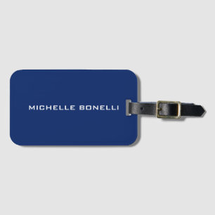 Saphirblau minimalist schlicht lesbar modern gepäckanhänger