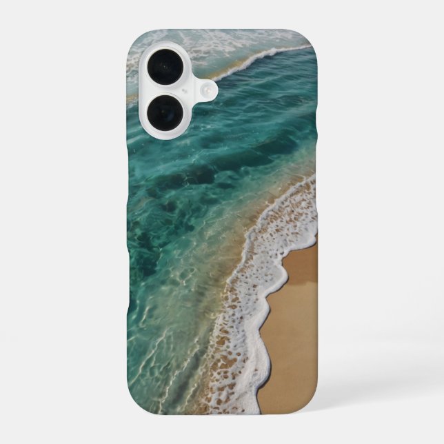 Saphirblaue Ruhe iPhone 16 Hülle (Rückseite)