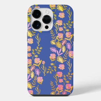 Saphirblauer Blumen Botanischer Bliss Handyhülle iPhone 14 Pro Max Hülle