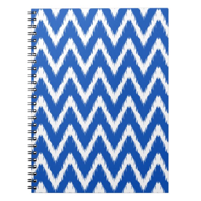 Saphire Asian Moods Ikat Chevrons Notizblock (Vorderseite)