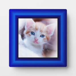 Saphire Blue Imitats Frame Square Foto Border Fotoplatte