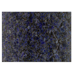 Saphire Blue Stones mit Glanz Schneidebrett