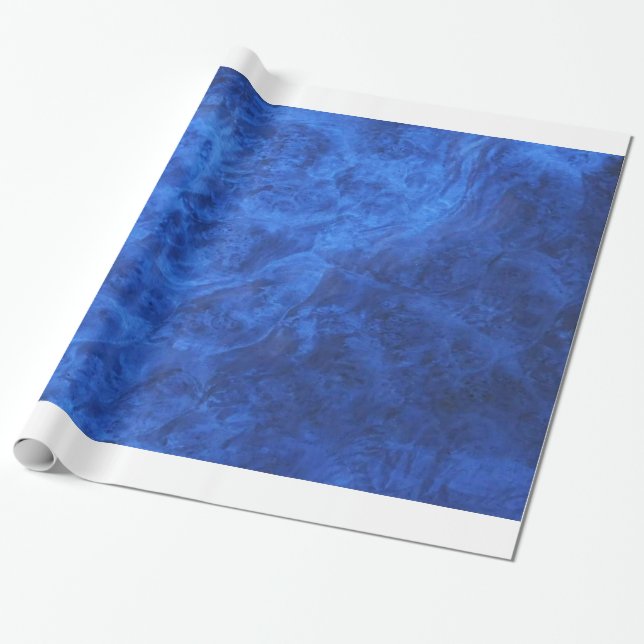 Saphire Blue Velvet Wrapping Paper Geschenkpapier (Ungerollt)