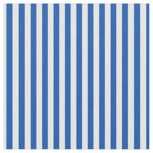 Saphire Blue & White Streifen Stoff (Nahaufnahme)