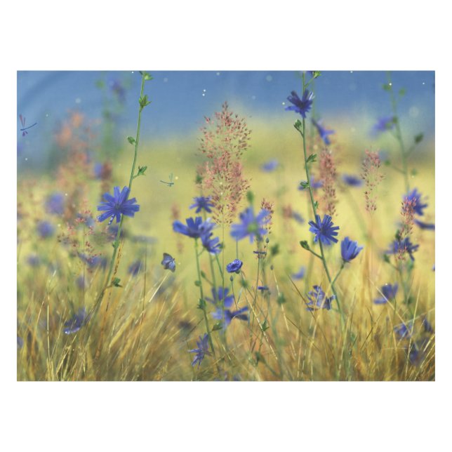 Saphire & Gold Tischdecke (Vorderseite (Horizontal))