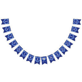 Saphire Hochzeit 45-jähriges Foto Wimpelkette