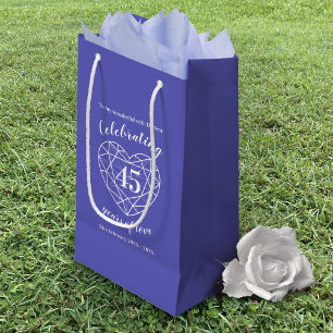 Saphire Jubiläum 45 Jahre Ehefrau Geschenktasche Kleine Geschenktüte