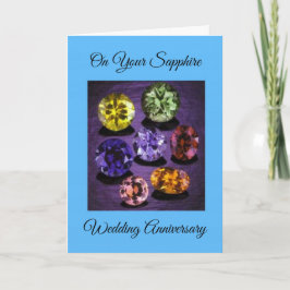 Saphire Personalisiert 45. Hochzeitstag Karte