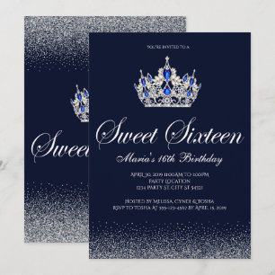 Saphire Sweet 16 Einladungen zum Geburtstag