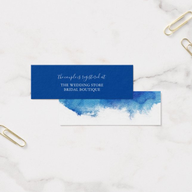 Saphire Tide Wedding Registry Insert Card (Büro)