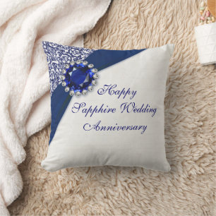 Saphire Wedding Anniversary Throw Kissen