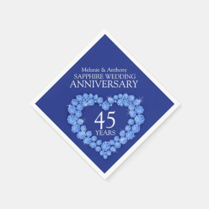 Saphire Wedding Blue Serviette