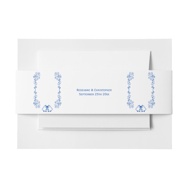 Saphire Wedding Invitation Bly Band Bells (Vorderseite Beispiel)