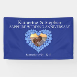 Saphire Wedding Jubiläum blauer Banner