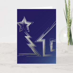 Saphire Weihnachtsnacht Feiertagskarte