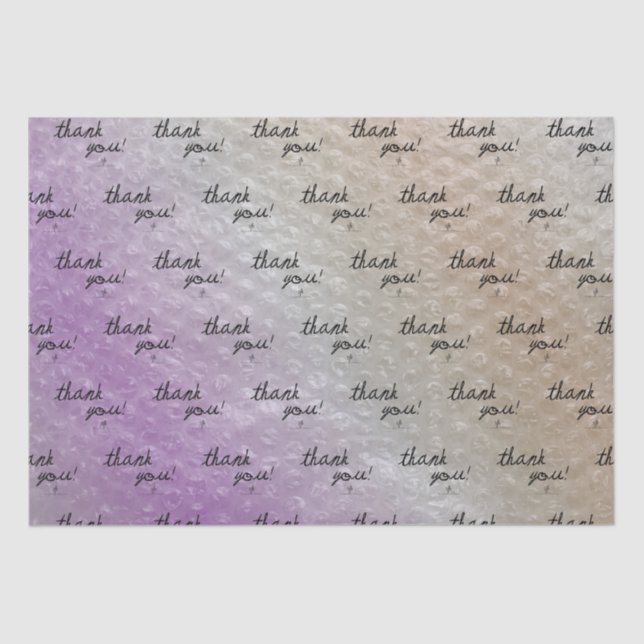 Sapin Sapin Bubble Wrap Reseller Vielen Dank Seidenpapier (Vorderseite)