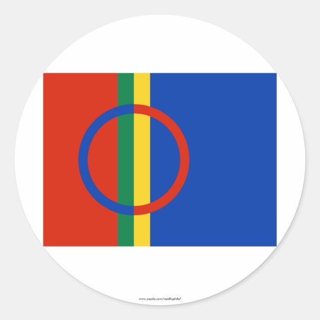 Sapmi Flag Runder Aufkleber (Vorderseite)