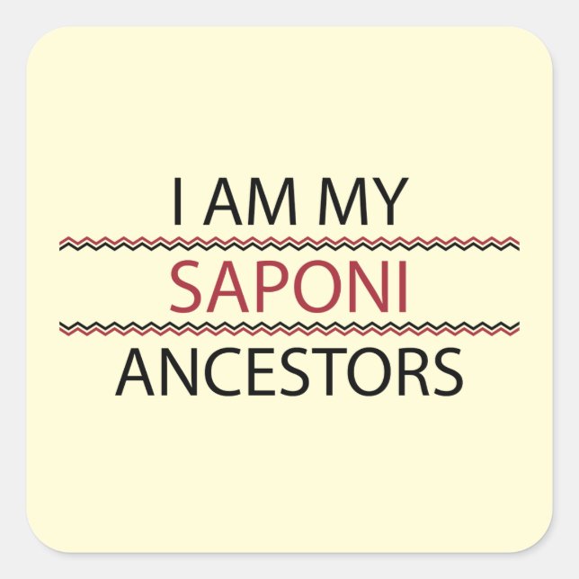 Saponi Ancestors Sticker (Square) (Vorderseite)