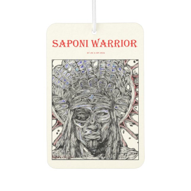 Saponi Warrior Pine Dancer Autolufterfrischer (Vorderseite)