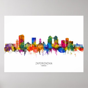 Saporischschja Ukraine Skyline Poster
