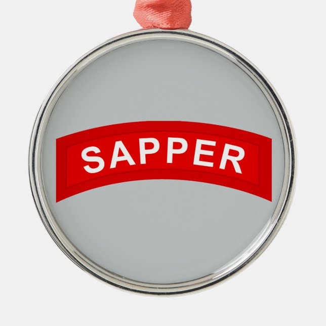 SAPPER Vorsprung Silbernes Ornament (Vorne)