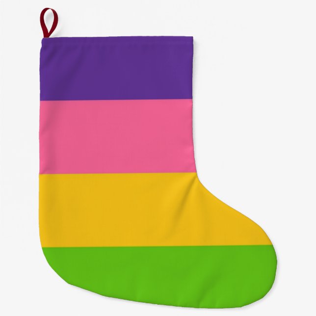 Sapphic Flag (lesbische Liebe) (LGBT) Großer Weihnachtsstrumpf (Vorderseite)