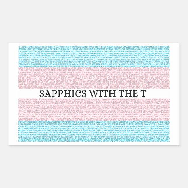 Sapphics mit dem T 3.0-Aufkleber - 4 Packung Rechteckiger Aufkleber (Vorderseite)