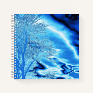 Sapphire and Iced Blue Stormy Sky Notizbuch
