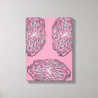 Sapphire and Ruby Abstract Sea Creatures Leinwanddruck