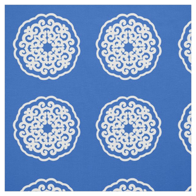 Sapphire Asian Moods Mandalla ~ kleines Muster Stoff (Muster)