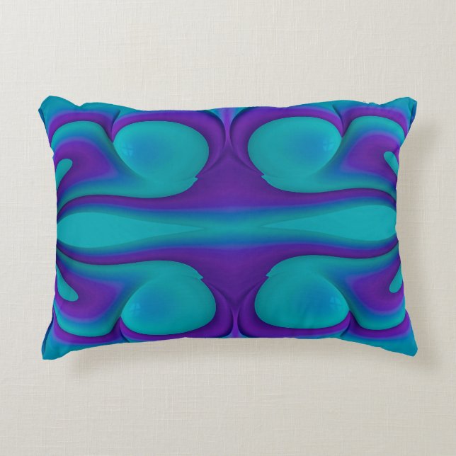 ~ SAPPHIRE AUES ~ Fraktal Design ~ Original ~ Dekokissen (Vorderseite)