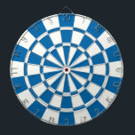 Sapphire blau und weiß dartscheibe<br><div class="desc">Sapphire Blue and White Dart Board</div>