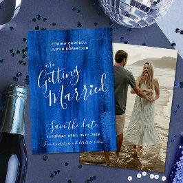 Sapphire blauer moderner Kunst speichern Dattelkar Save The Date