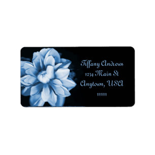 Sapphire Bloom Address Label Adressaufkleber