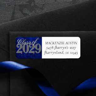 Sapphire Blue Abschluss Cobalt Grunge Grad Jahr