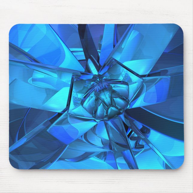 Sapphire Blue Abstrakt Mouse Pad Mousepad (Vorne)