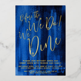 Sapphire Blue Art Probe Abendessen vor uns Folieneinladung