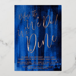 Sapphire Blue Art Probe Abendessen vor uns Folieneinladung