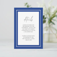 Sapphire Blue Bold Border Moderne Hochzeit