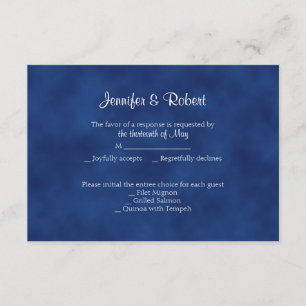 Sapphire Blue Bow 45-jährige Anniversary Response  RSVP Karte