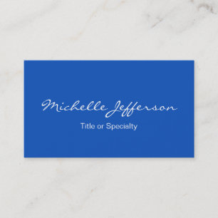 Sapphire Blue Contemporary Trendy Business Card Visitenkarte