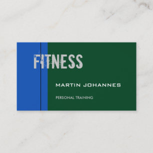 Sapphire Blue Forest Green Trendy Business Card Visitenkarte