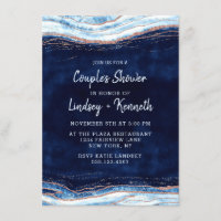 Sapphire Blue Geode Slice Couple's Polterabend