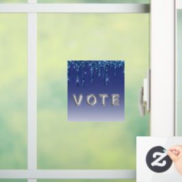 Sapphire Blue Glitter Drip  Fensteraufkleber