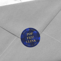 Sapphire Blue Imitats Gold Pop Fizz Clink